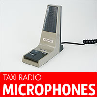Replacement taxi radio microphones for Motorola, Kenwood, Icom, Tait and Vertex PMR Radios.