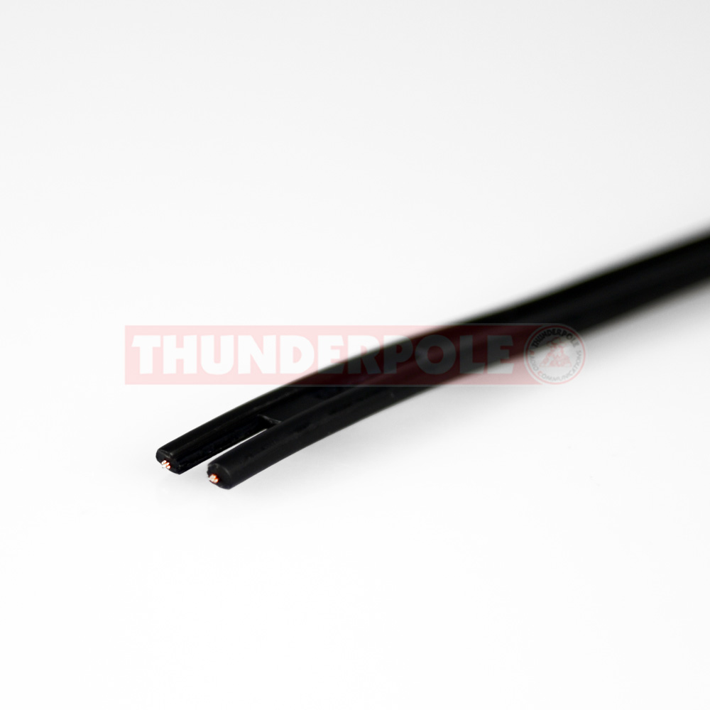 Antenna Ladder Cable | 300 Ohm Slotted Ribbon| Black