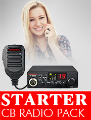 CB Radio Starter Pack, ideal for anyone new to CB, a basic radio and everything you need to get started.