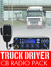 CB Radio Truck Driver Pack, ideal for Truck Drivers or any vehicle with a 24v DC supply. Includes a radio that can be used throughout Europe.
