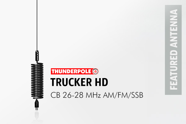The Thunderpole Trucker HD CB Radio Antenna is a small heavy duty spring coiled baseload CB Aerial.