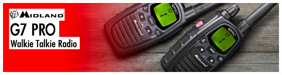 Connect Your Workforce with Midland G7 Pro PMR446 Walkie Talkies. A durable, powerful professional 2-way radio.