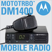 Motorola DM1400 is analogue/digital mobile 2-Way Radio available in VHF and UHF bands.