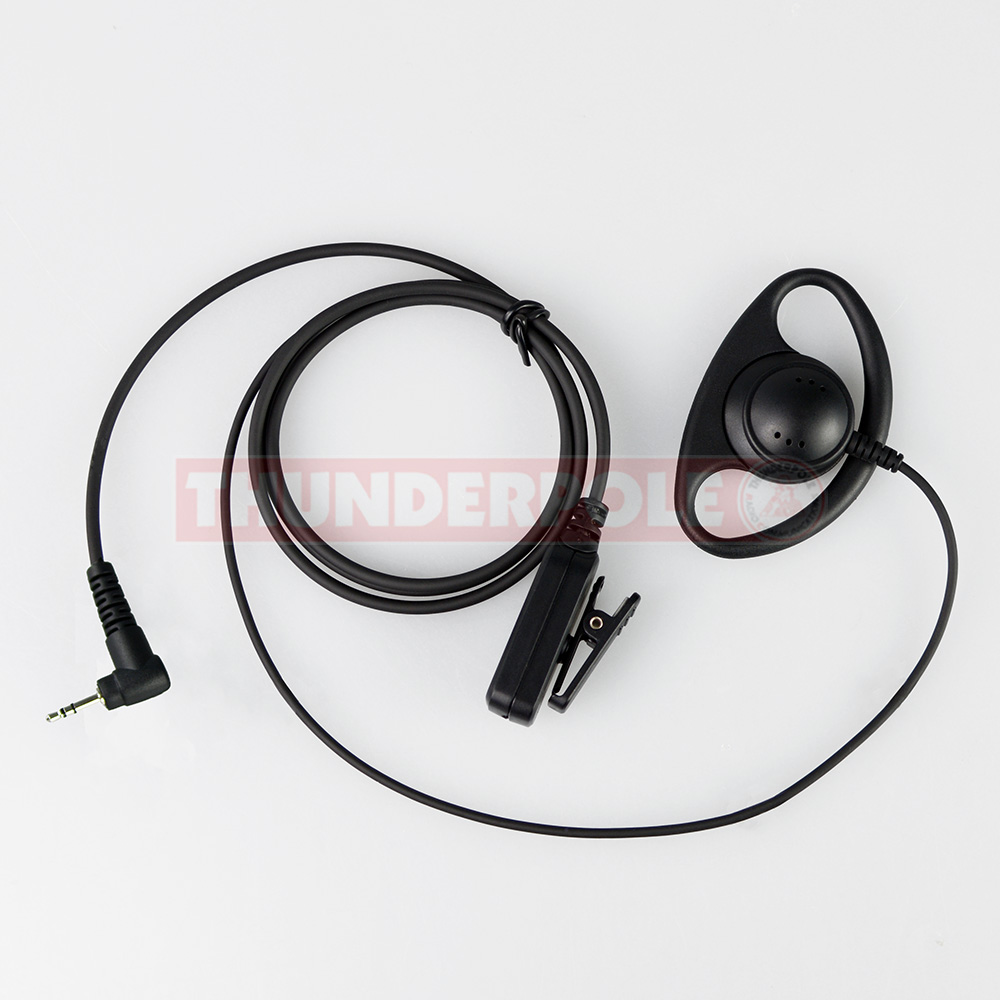 D-Shape Earpiece / Microphone for Single Pin Motorola & Cobra Radios | M2