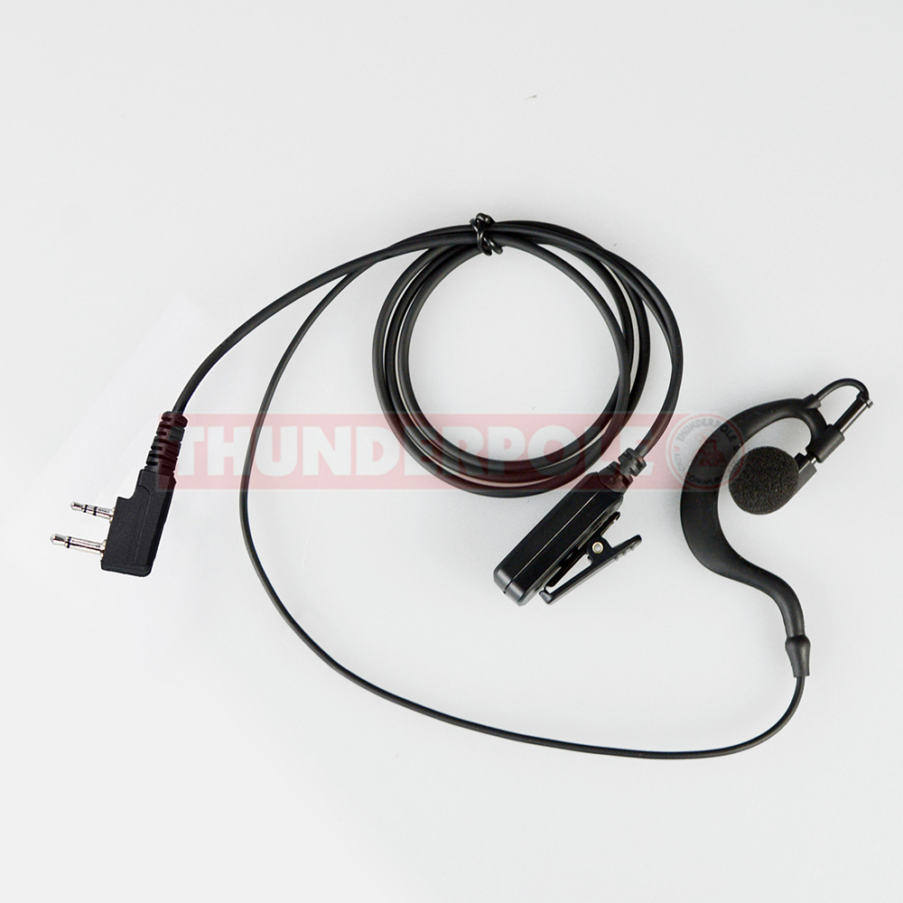 G-Shape Earpiece / Microphone for 2 Pin Icom, Midland  Radios | S1