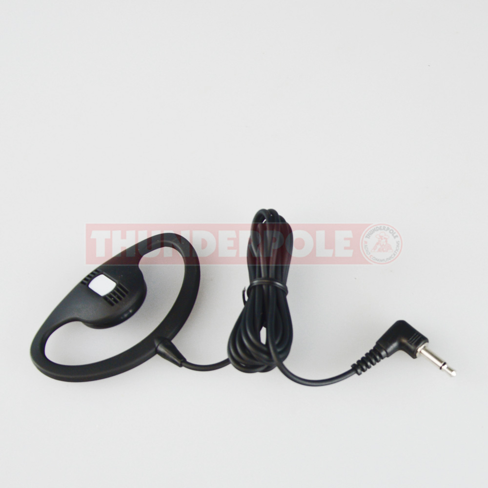 D-Shape Ear Piece | Listen Only | Right Angle 3.5mm Plug
