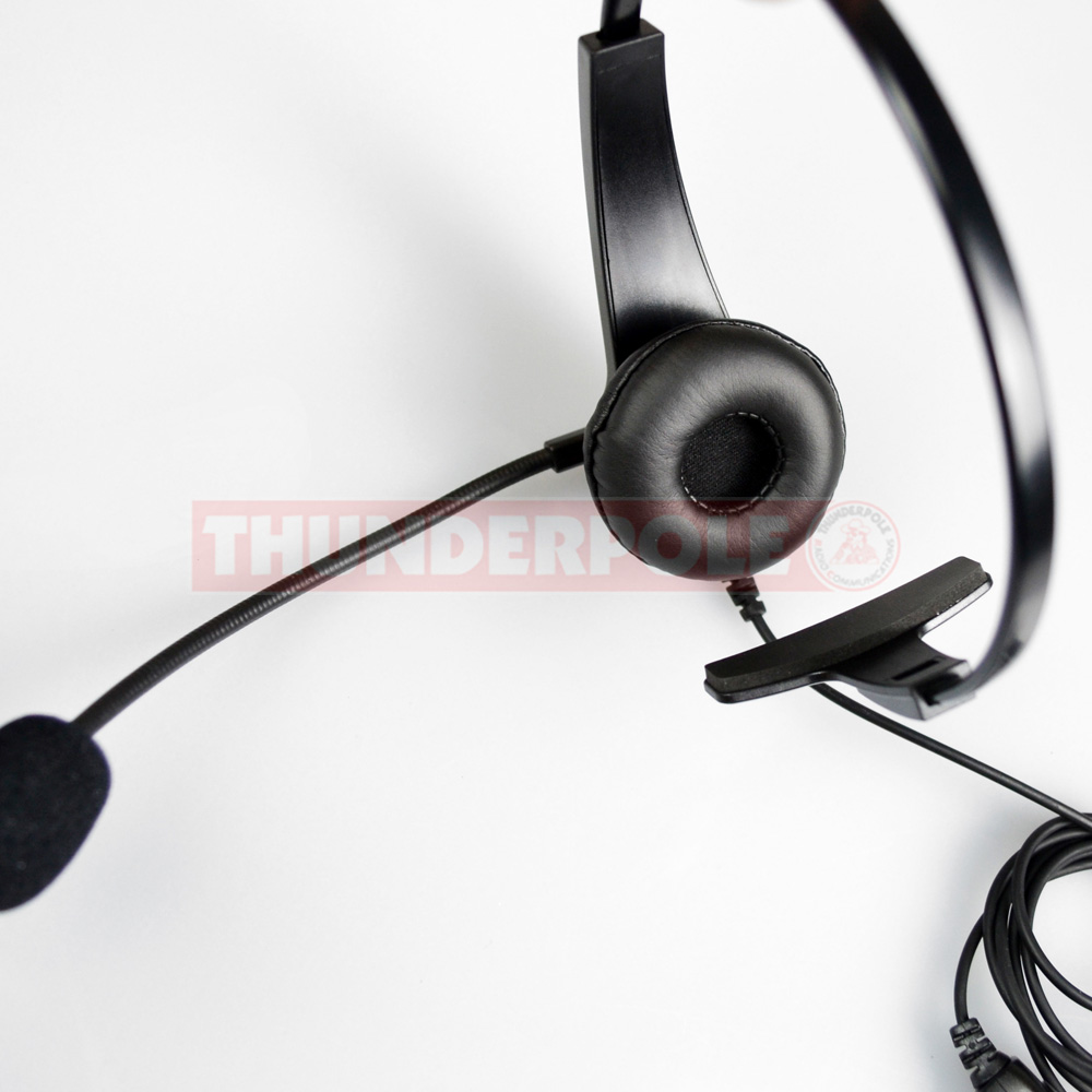 Light Weight Headset & Boom Mic for Single Pin Motorola & Cobra Radios | M2