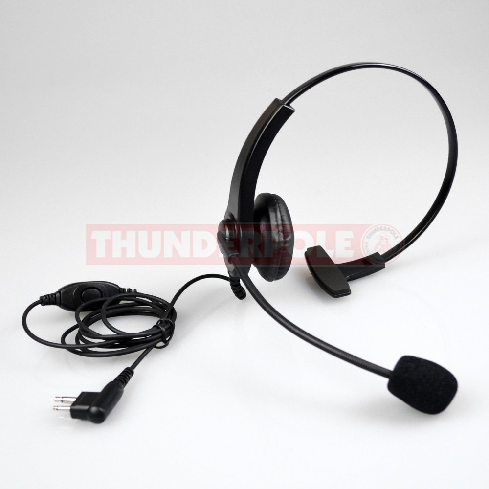 Light Weight Headset & Boom Mic for 2 Pin Icom, Intek, Midland Radios | S2