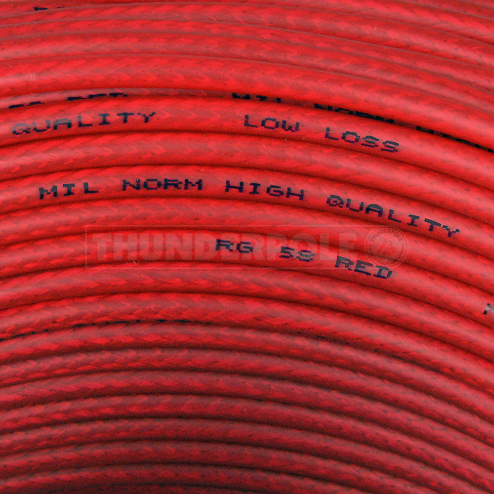 RG58 CU Military Spec Coaxial  Cable | Red