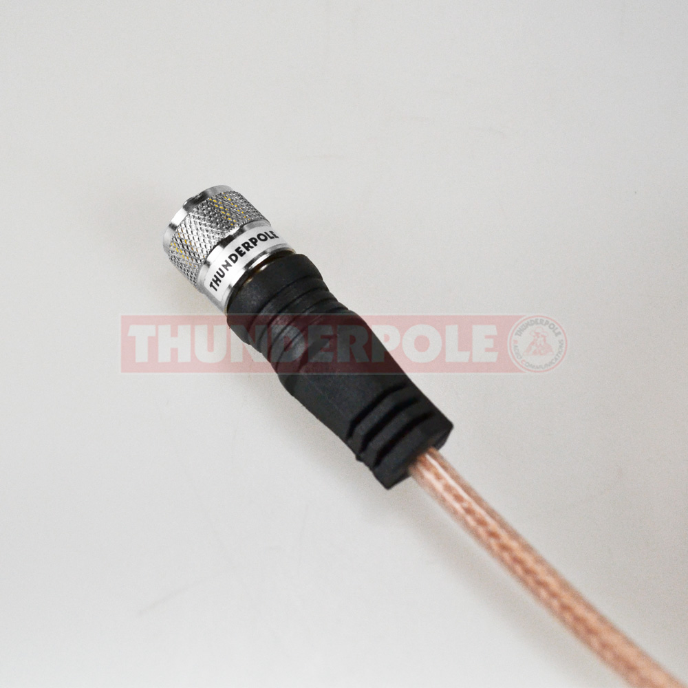 Thunderpole PL259 3.65m Patch Lead -  Premium Mini 8 Clear