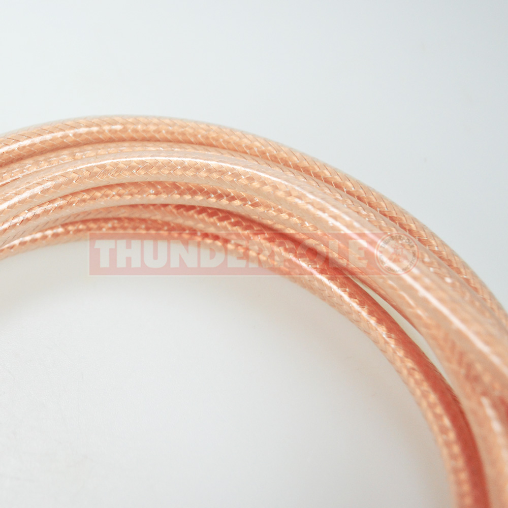 Thunderpole PL259 3.65m Patch Lead -  Premium Mini 8 Clear