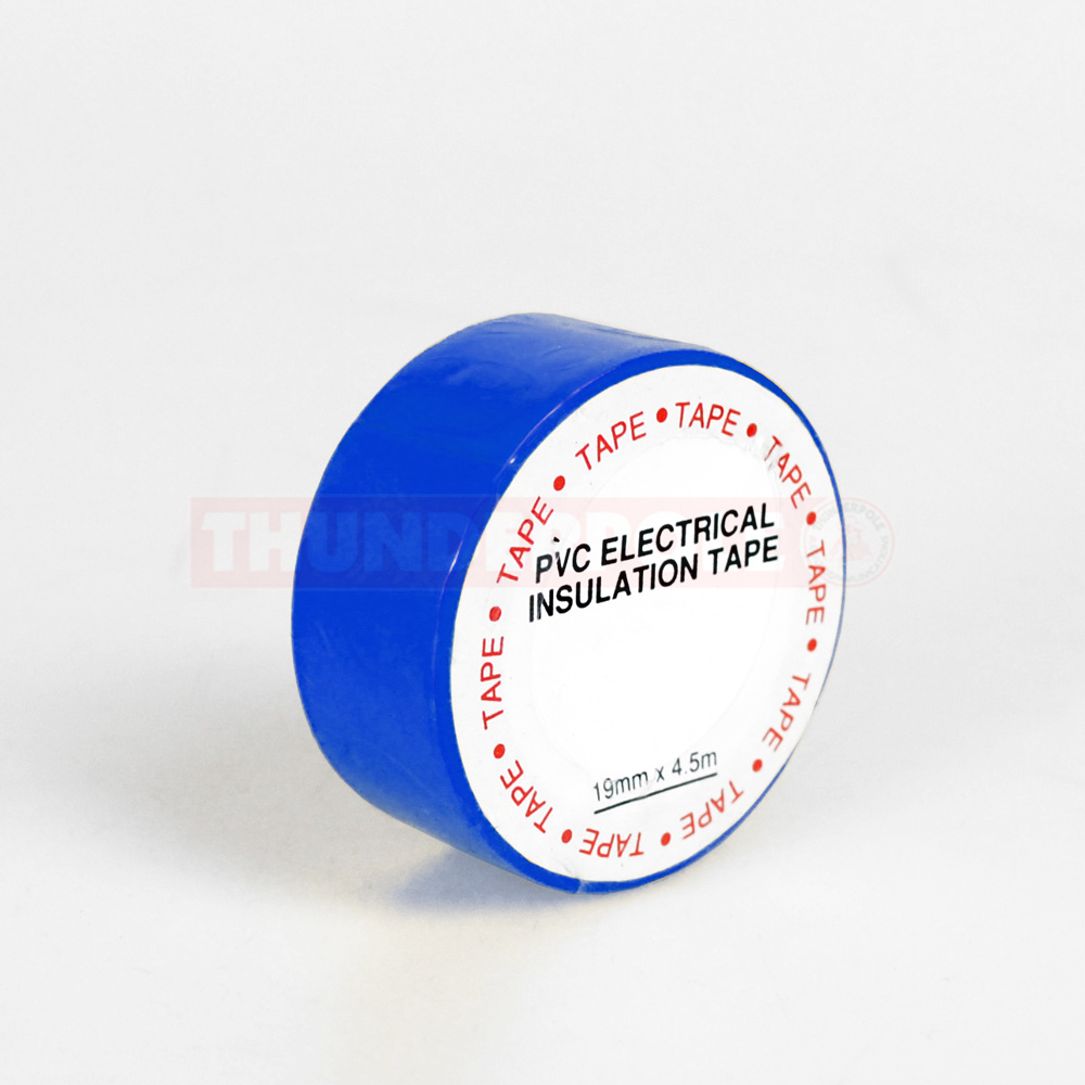 Insulation Tape PVC Electrical 19mm x 4.5m Blue THUNDERPOLE
