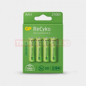 4x AA 2100mA NiMH Rechargeable Batteries