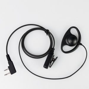 D-Shape Earpiece / Microphone for 2 Pin Kenwood Radios | K1